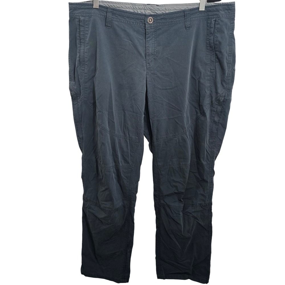 Kuhl‎ Legendary Pants Women's 18W Regular Grey Blue Hiking Outdoor Cotton Blend
